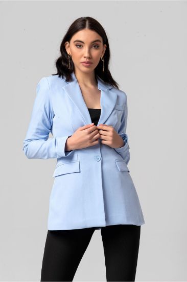 Picture of Atlas Material&#x20; Basen Size Classical Shirred Sleeve Woman Jacket Bebemavi