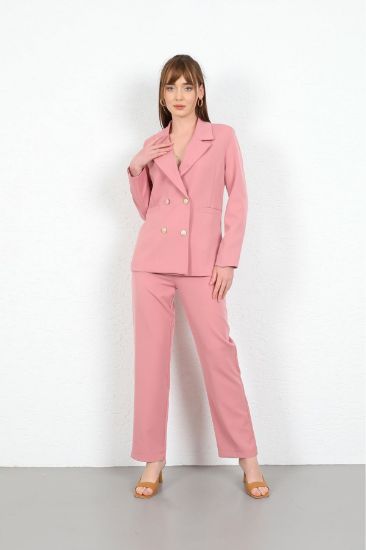 Picture of Atlas Material Long Maxi Sleeved Basen Size Woman palazzo Jacket Rose Kurusu