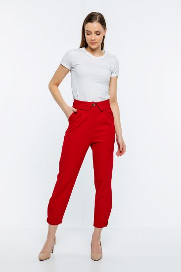 Picture of waist folded trotter Buttoned Buttoned Trousers