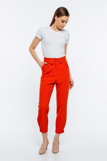 Picture of waist folded trotter Buttoned Buttoned Trousers