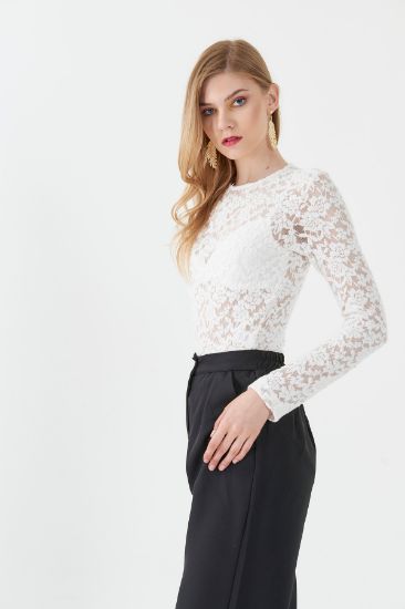 Picture of Bodysuit from the bottom Snap Lace Blouse