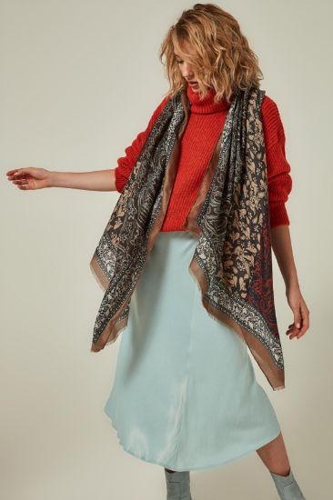 Picture of Patterned Woman Shawl Mink