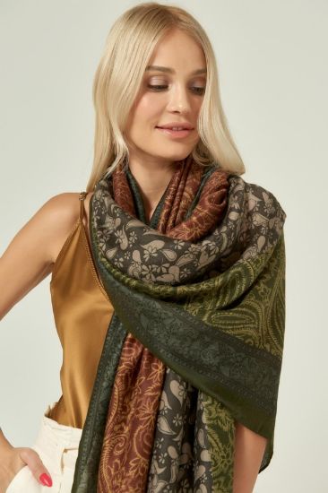 Picture of Patterned Woman Shawl Green