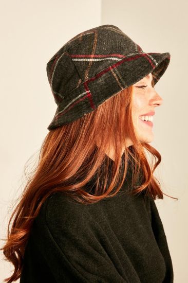 Picture of Plaid Pattern Cachet Woman Bucket Hat Anthracite