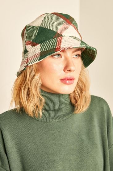 Picture of Plaid Pattern Cachet Woman Bucket Hat Green