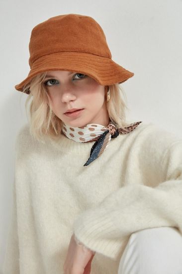 Picture of Cachet Material Woman Bucket Hat Camel