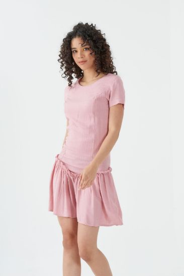 Picture of Short Sleeved skirt Ruffle Mini Dress