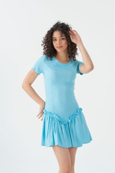 Picture of Short Sleeved skirt Ruffle Mini Dress