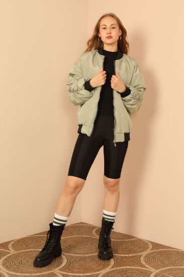 Picture of Memory Material Boyfriend handle Shirred Bomber Woman Jacket Mint