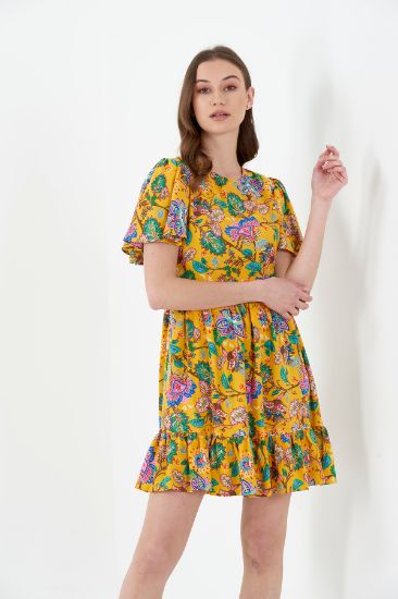 Picture of MRT613 Crew Neck Short Sleeve Mini Viscose Dress