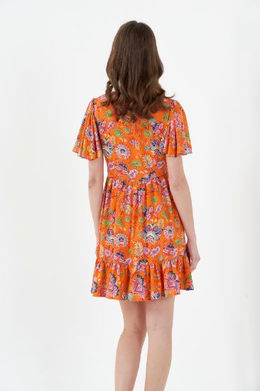 Picture of MRT613 Crew Neck Short Sleeve Mini Viscose Dress