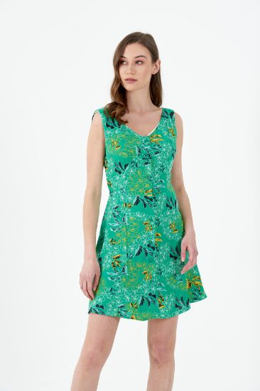 Picture of front Buttoned Mini Viscose Dress