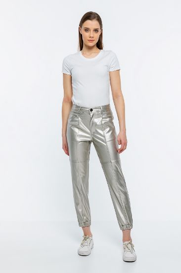 Picture of Trotter Detailed Leather Leather Leather Trousers