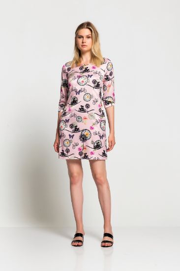 Picture of Watches Patterned Patterned three quarter Trojan Sleeve Dress