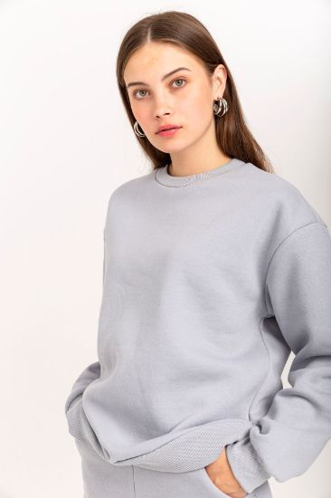Picture of raising 3 Thread Material Long Maxi Sleeve Basen Six Size Woman Sweatshirt Anthracite