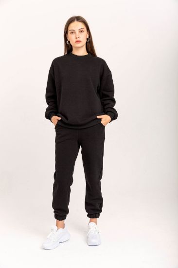 Picture of raising 3 Thread Material Long Maxi Sleeve Basen Six Size Woman Sweatshirt Black