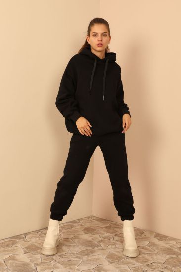 Picture of raising 3 Thread Material Long Maxi Sleeve Basen Size Woman Sweatshirt Black