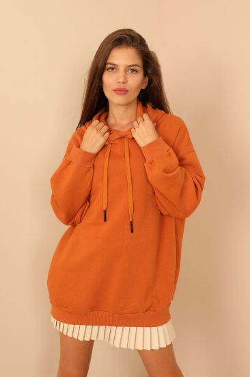 Picture of raising 3 Thread Material Long Maxi Sleeve Basen Size Woman Sweatshirt Cinnamon