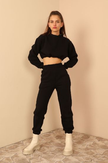 Picture of raising 3 Thread Material Long Maxi Sleeve&#x20; Woman Sweatshirt Black