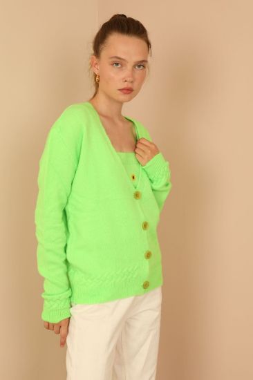 Picture of Knitwear Material Nakış Detailed&#x20; Woman Cardigan Mint
