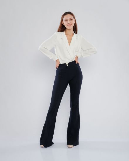 Picture of V Accessory High Waist Flare Trotter Trousers