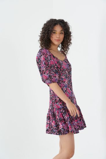 Picture of V Neck Short Sleeve Viscose Dress