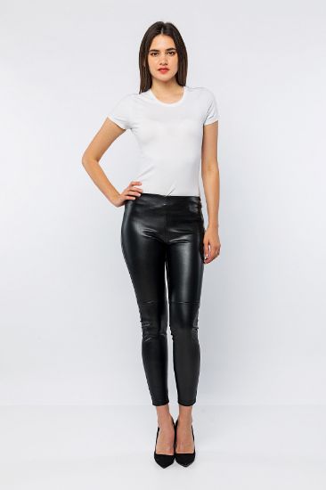 Picture of side Zipped Zipped Leather Leather Leather Trousers