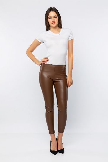 Picture of side Zipped Zipped Leather Leather Leather Trousers