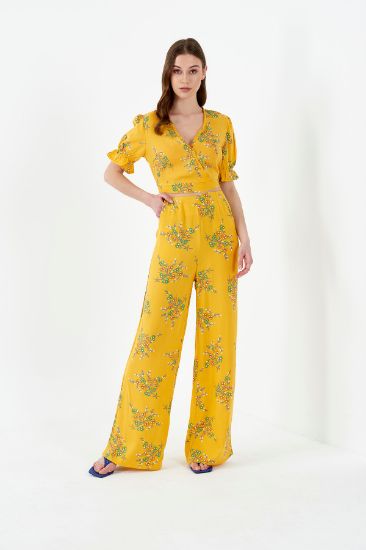 Picture of High Waist side Zipped Viscose Trousers