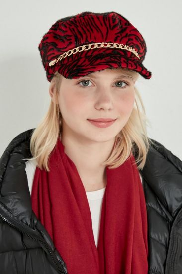 Picture of Chain Accessory Woman Hat Red